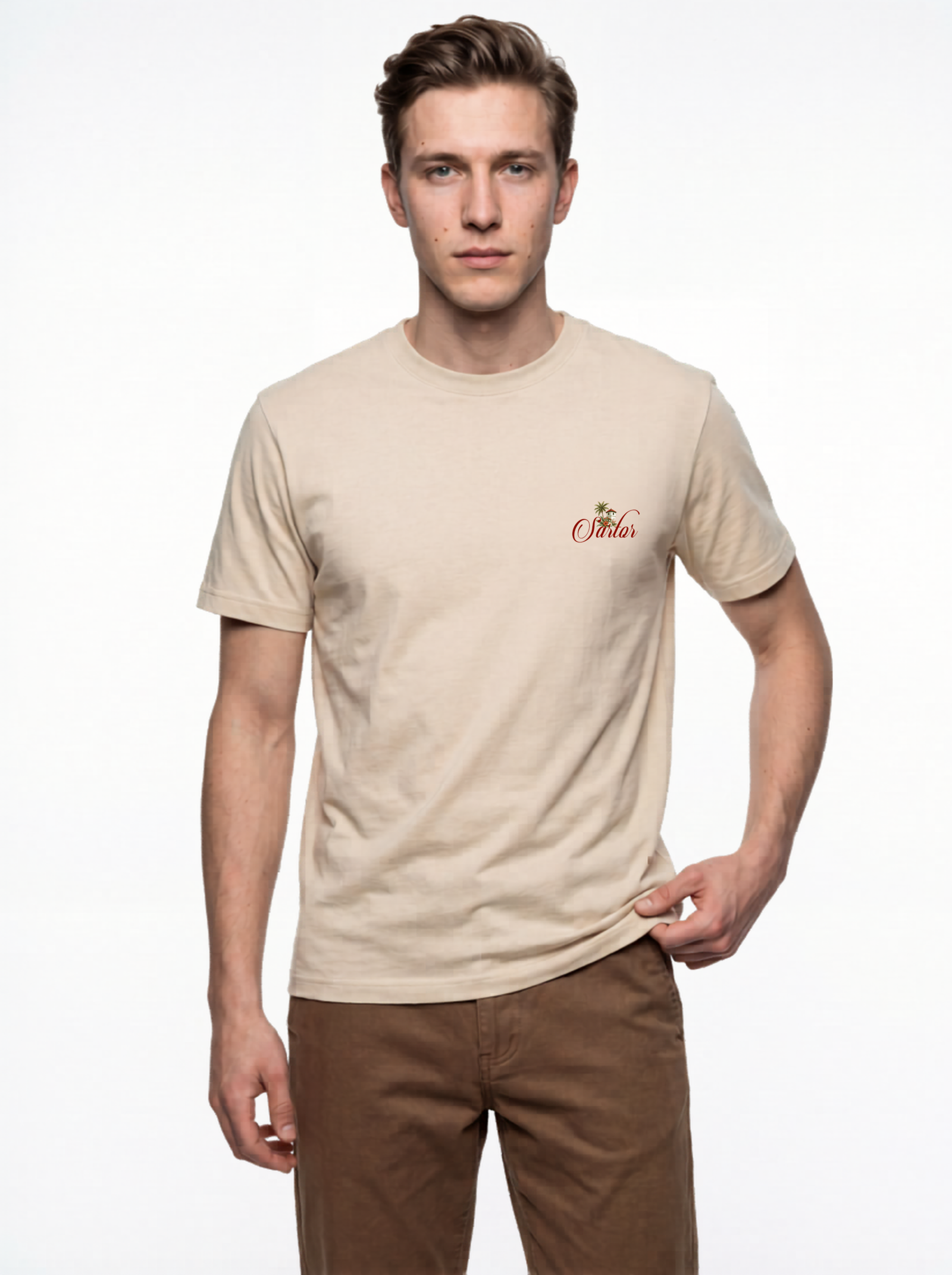Black SARTOR Martini Glow T-shirt front product image